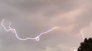 Saturday's lightning at Wickford in Essex.