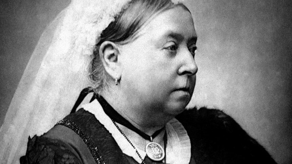 A portrait of Queen Victoria.