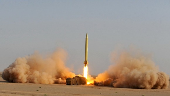 A ballistic missile like the two North Korea fired.