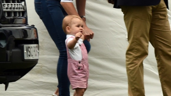 The £39.99 red striped dungarees by Spanish label Neck & Neck George wore to the polo sold out within 24 hours.
