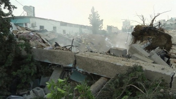 This is what is left of Gaza's police headquarters following ongoing rocket attacks by Israel.
