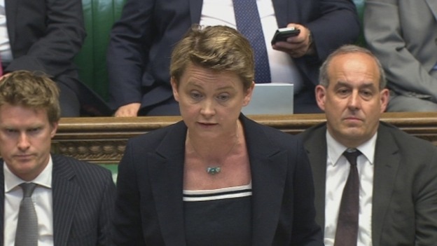 Yvette Cooper claims Lady Butler-Sloss was put in an "unfair position".