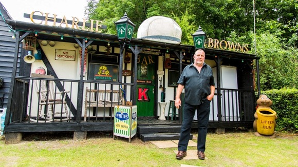 .Patrick Lynch with his transformed garden shed in Essex.