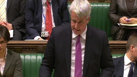 Andrew Lansley at the Dispatch Box of the House of Commons.