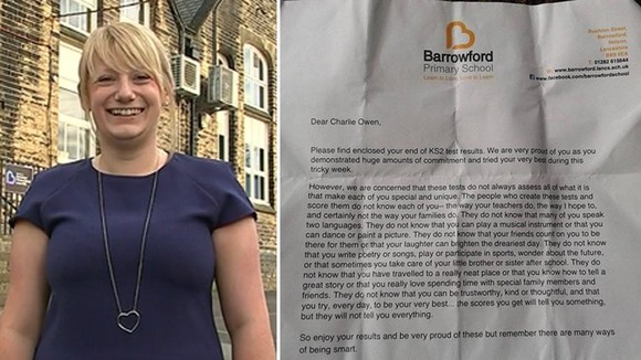 Assistant head Amy Birkett speaks to Good Morning Britain after her letter, right, went viral.