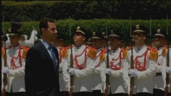 The ceremony was broadcast on state TV.