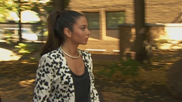 Tulisa arriving at Southwark Crown Court.