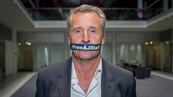 Mark Austin shows his support for the campaign.