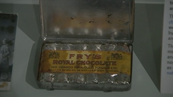 This tin of Fry's chocolate is just one of the 1,300 items currently on display at the Imperial War Museum.