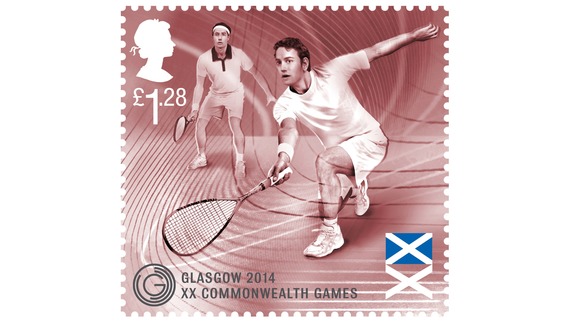 The special souvenir stamps issued by the Royal Mail.