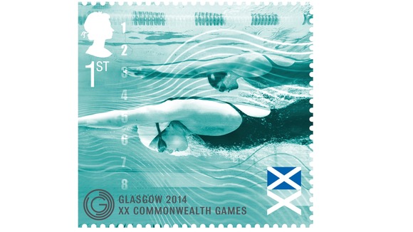 The special souvenir stamps issued by the Royal Mail.
