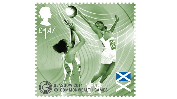 The special souvenir stamps issued by the Royal Mail.