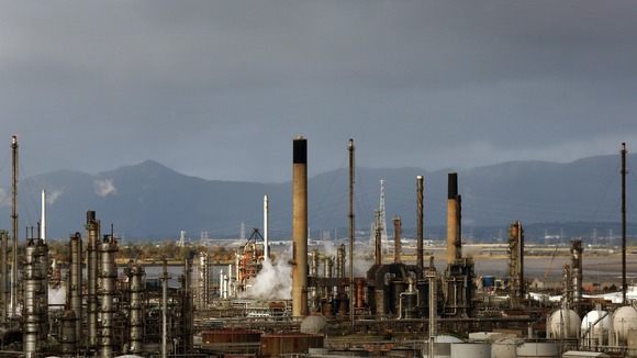 Grangemouth oil refinery in Falkirk, Scotland.