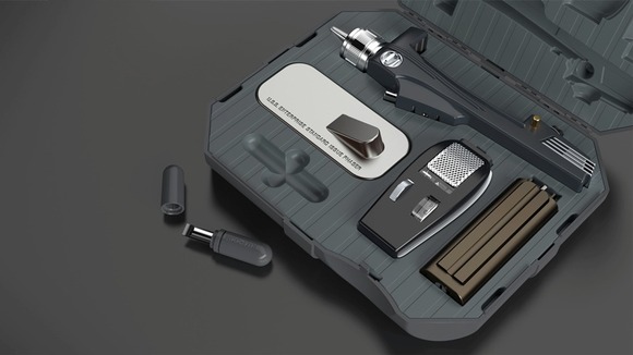 The product will be sold in a foam-lined presentation case.