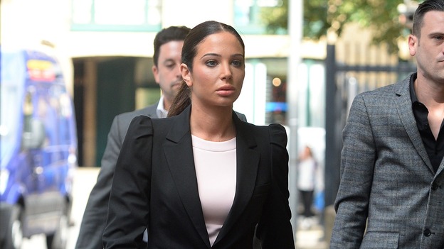 Tulisa Contostavlos arriving at Southwark Crown Court.