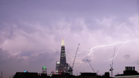 Lightning over The Shard