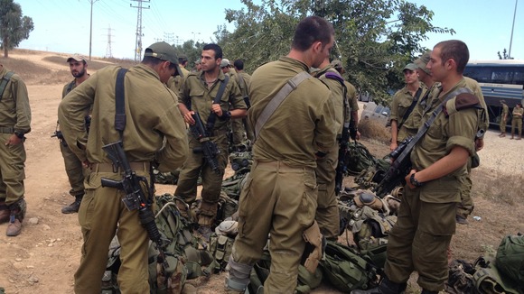 The army preparing to go into Gaza.