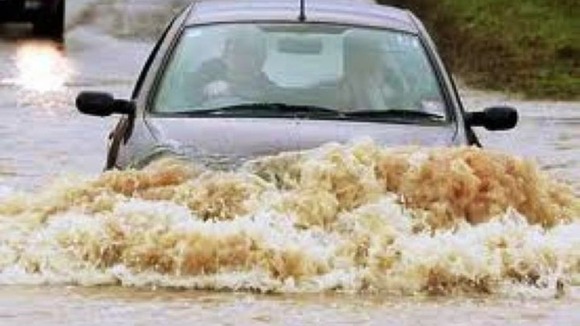 car in flood