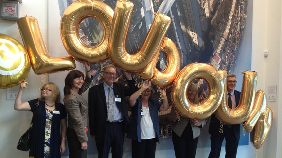 Lesley Griffiths (second left) at the opening of the new centre at Loudoun Square