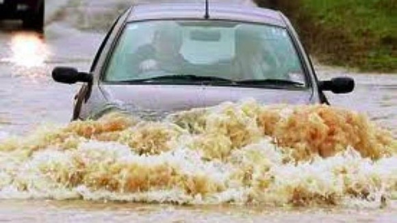 Car in flood