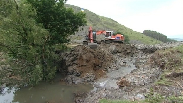 Heavy machinery at the quarry
