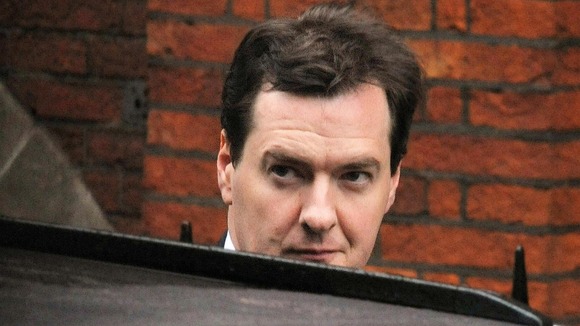Chancellor George Osborne arrives at the Leveson Inquiry