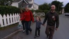 A family returning home in Pennal