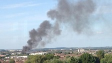 Fire at recycling plant in Swindon