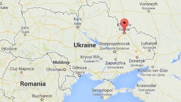 The Ukrainian city of Kharkiv.