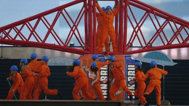 Performers take part in the opening ceremony