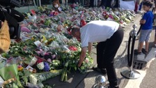 Liam Sweeney's father lays wreath at Schiphol Airport