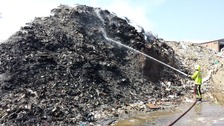 Fire at waste plant in Swindon still burning, three days on