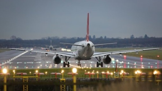 Plane on the runway