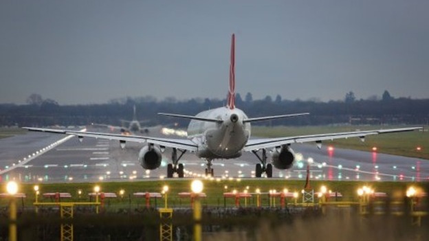 Plane on the runway