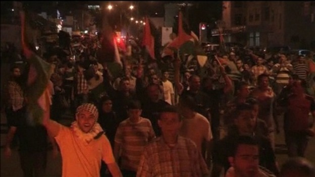 Thousands took to the streets to protest after the Palestinian death toll nearly surpassed 800.