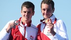 England's Jonny and Alistair Brownlee, who scooped silver and gold in the men's triathlon event.