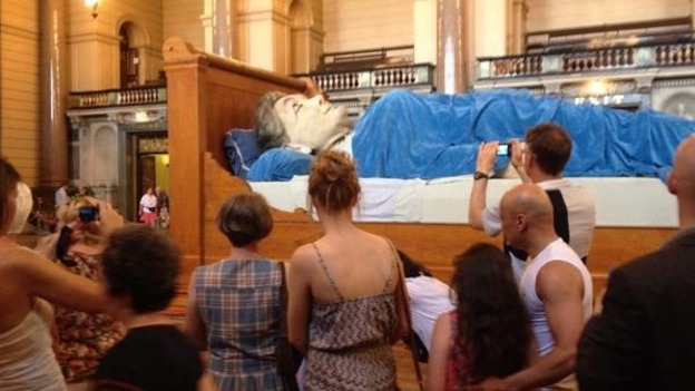 Grandmother giant has been 'asleep' at St George's Hall since Wednesday