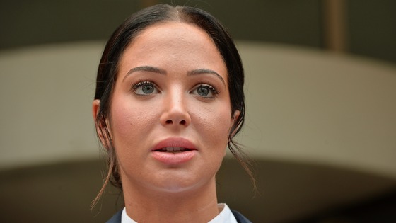 Tulisa speaking to the media after today's verdict