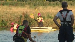 Search teams at the scene