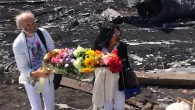 Jerzy and Angela arrive at the MH17 crash site in Ukraine.