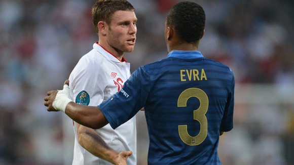 Patrice Evra and James Milner