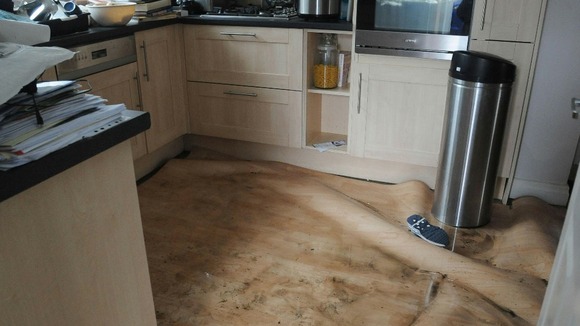 A home in Leeds after flooding in June