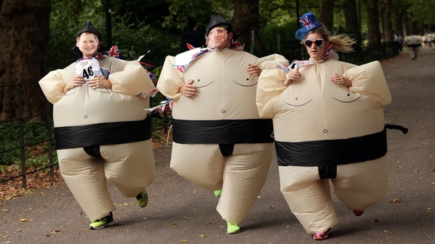 Sumo runners.