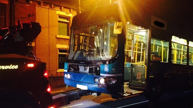 damaged bus