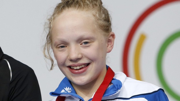 Erraid Davies took the bronze medal for Scotland in the Women's 100m Breaststroke SB9 Final.