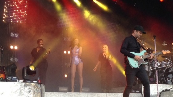 The rain held off for the duration of her set