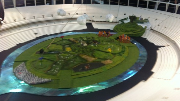 A model of the scenery for the London 2012 Opening Ceremony.