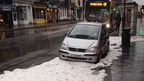It looks more like winter in Hove as hail hits.
