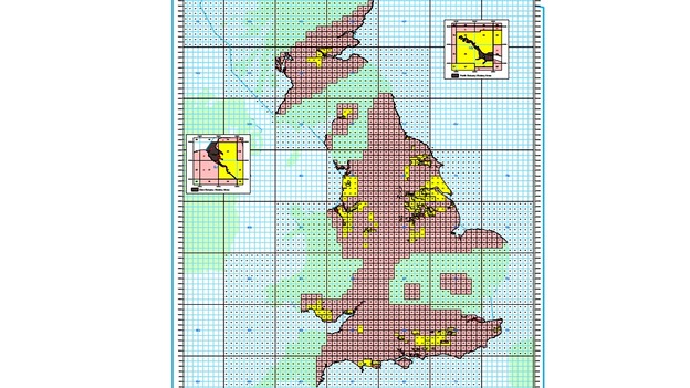 Areas in yellow are already licensed, while those in pink are now available for bids.