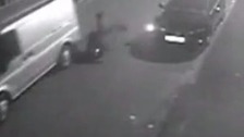 CCTV: Police officer flung from getaway van